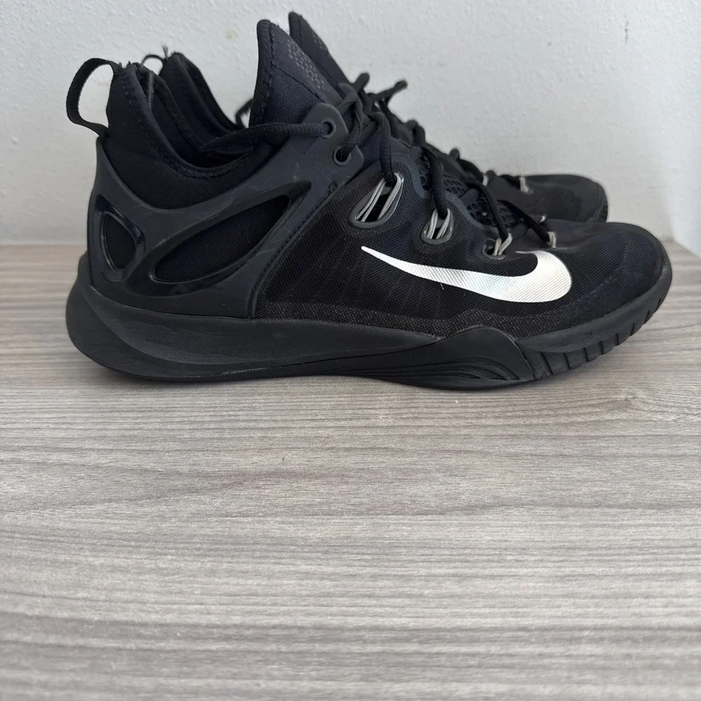 Nike‎ HyperRev 2015 Shoes Mens 10 Black Sneakers Athleisure Gym Yoga Zoom Mesh